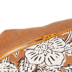 HOMLA Poszewka Lukt Musztardowa W Kwiaty 45X45 Cm