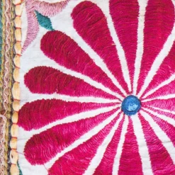 HOMLA Poszewka Miris Z Fuksjowymi Pomponami 45X45 Cm