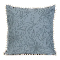 HOMLA Poszewka Tomar Z Pomponami Niebieska 45X45 Cm