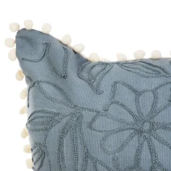 HOMLA Poszewka Tomar Z Pomponami Niebieska 45X45 Cm