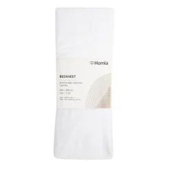 HOMLA Przescieradlo Danielle Satynowe Biale 90X200 Cm