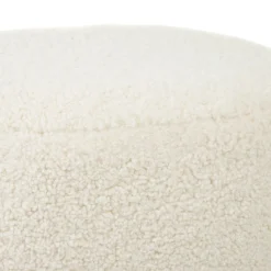 HOMLA Pufa Alda Bezowa W Tkaninie Teddy 50X40X44 Cm