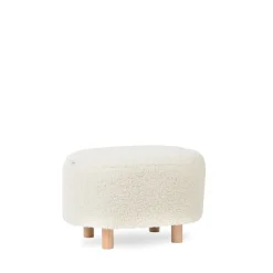 HOMLA Pufa Alda Boogie Bezowa W Tkaninie Teddy 50X40X31 Cm