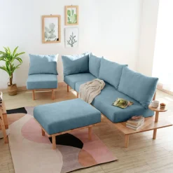 HOMLA Pufa Seri Niebieska 74X60X43,5 Cm