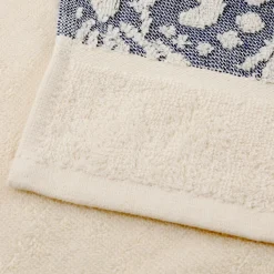 HOMLA Ręcznik Daphne Ecru Z Niebieska Bordiura 70X130Cm