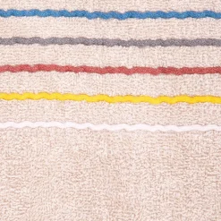 HOMLA Ręcznik Mikasa Bezowy Z Kolorowymi Paskami 50X90Cm