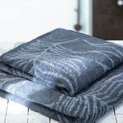 HOMLA Ręcznik Wilday Szary W Liscie 70X130Cm