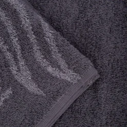 HOMLA Ręcznik Wilday Szary W Liscie 70X130Cm