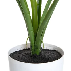 HOMLA Roslina Sztuczna Tropical Zone Palma W Bialej Donicy 75 Cm