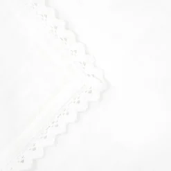 HOMLA Serwetka Elin Muslinowa Z Koronkowa Lamowka Biala 40X40 Cm