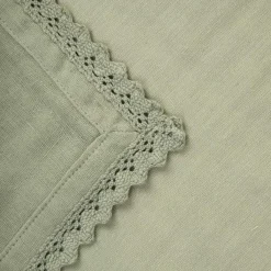 HOMLA Serwetka Elin Muslinowa Z Koronkowa Lamowka Pistacjowa 40X40 Cm