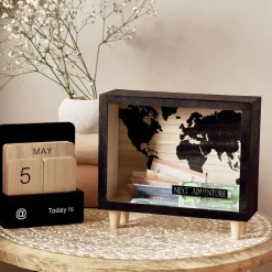 HOMLA Skarbonka Moneybox Next Adventure Czarna 21X7X19 Cm