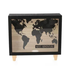 HOMLA Skarbonka Moneybox Next Adventure Czarna 21X7X19 Cm