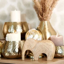 HOMLA Slon Abbou Z Drewna Mango 17X5X11 Cm