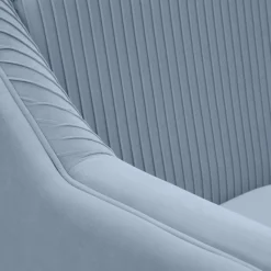 HOMLA Sofa Avant Sofa 2-Osobowa, Welurowa Szara 127X82X81.5 Cm