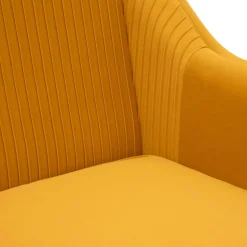 HOMLA Sofa Avant Sofa 2-Osobowa, Welurowa Musztardowa 127X82X81.5 Cm