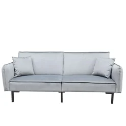 HOMLA Sofa Canto 3-Osobowa, Z Funkcja Spania, Welurowa Szara 199X90X85 Cm