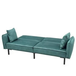 HOMLA Sofa Canto 3-Osobowa, Z Funkcja Spania, Welurowa Zielona 199X90X85 Cm
