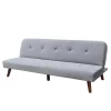 HOMLA Sofa Rinko Sofa 3-Osobowa, Z Funkcja Spania, Welurowa Ciemnoszara 195X81X74 Cm