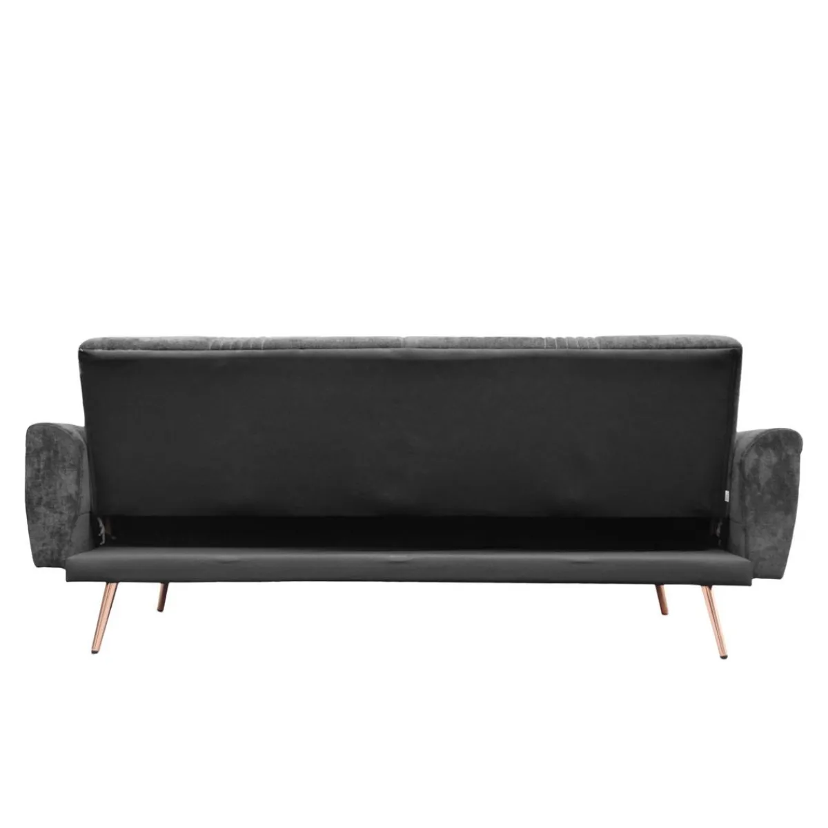 HOMLA Sofa Samtige 3-Osobowa, Z Funkcja Spania, Czarna 212X84X86.5 Cm