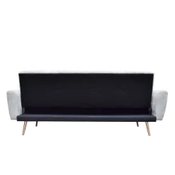 HOMLA Sofa Samtige 3-Osobowa, Z Funkcja Spania, Szara 212X84X86.5 Cm