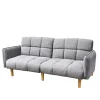 HOMLA Sofa Sonus 3-Osobowa, Z Funkcja Spania, Welurowa Musztardowa 195X91X83 Cm