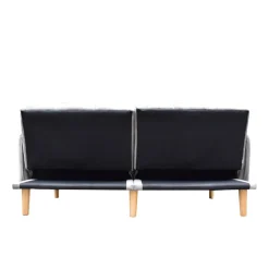HOMLA Sofa Sonus 3-Osobowa, Z Funkcja Spania, Welurowa Musztardowa 195X91X83 Cm