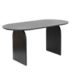 HOMLA Stol Lagom Lite Drewno Akacji Czarne 160X80X76 Cm