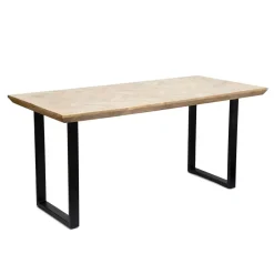 HOMLA Stol Mangata Lite Drewno Mango + Metal 160X80X76 Cm