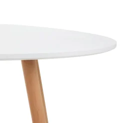 HOMLA Stol Travesa Naturalny Z Bialym Blatem 110X60X45Cm