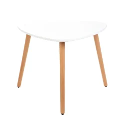 HOMLA Stol Travesa Naturalny Z Bialym Blatem 60 60 48Cm