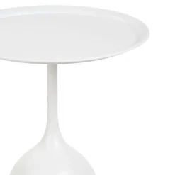 HOMLA Stolik Ferro Metalowy Bialy 58X32X48 Cm