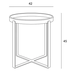 HOMLA Stolik Harvey Kawowy 42X42X45 Cm