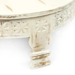 HOMLA Stolik Kawowy Banhi Lite Drewno Mango Zlobione 60X60X23 Cm