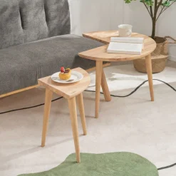 HOMLA Stolik Kawowy Harmoni Naturalny 59X59X42 Cm