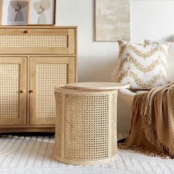 HOMLA Stolik Kawowy Kani Ratanowy 40X40X45 Cm