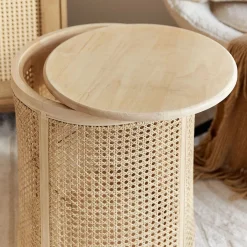 HOMLA Stolik Kawowy Kani Ratanowy 40X40X45 Cm