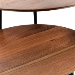 HOMLA Stolik Kawowy Ren Lite Drewno Akacji + Metal 60X60X40 Cm