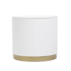 HOMLA Stolik Kawowy Tabi Matowy Bialy 40X36 Cm