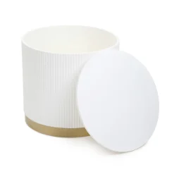 HOMLA Stolik Kawowy Tabi Matowy Bialy 40X36 Cm