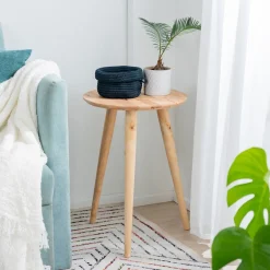 HOMLA Stolik Kawowy Tioma Naturalny 40X40X56,5 Cm