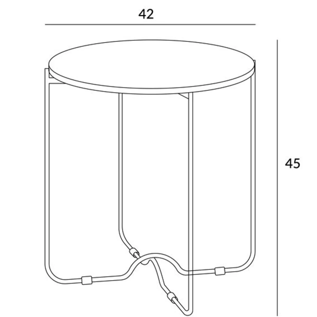 HOMLA Stolik Marble Z Naturalnego Marmuru 42X42X45 Cm