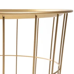 HOMLA Stolik Scandi Zloty Z Czarnym Blatem 43X43X43 Cm