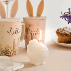 HOMLA Swieca Wielkanocna Arie Baranek Ecru 7 Cm