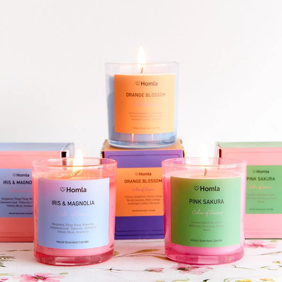 HOMLA Swieca Zapachowa Colors Of Seasons Orange Blossom 150 G