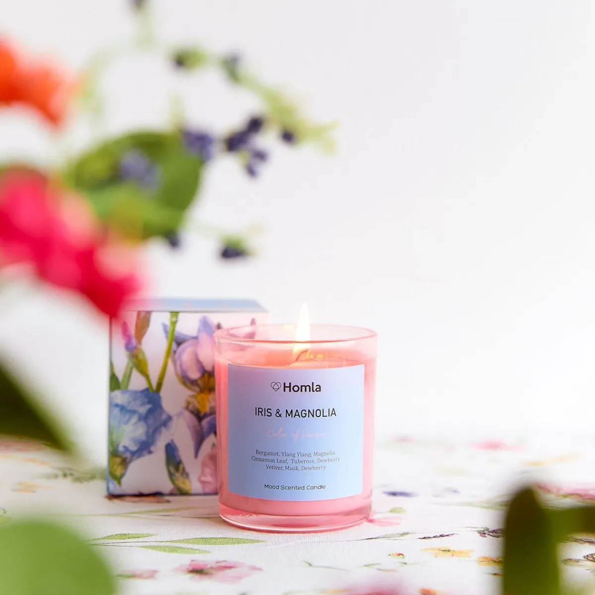 HOMLA Swieca Zapachowa Colors Of Seasons Iris&Magnolia 150 G