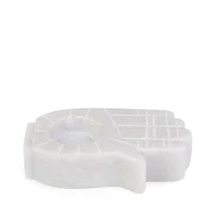 HOMLA Swiecznik Marble Raczka Z Bialego Marmuru 13 Cm