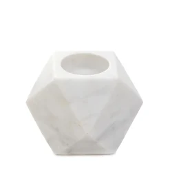 HOMLA Swiecznik Marble Z Bialego Marmuru 8 Cm