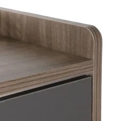 HOMLA Szafka Na Buty Eira Z Czarnymi Frontami 60X24X114 Cm