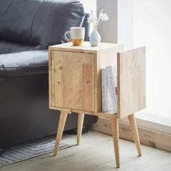 HOMLA Szafka Nocna Sinar Naturalny 50X30X66,5 Cm